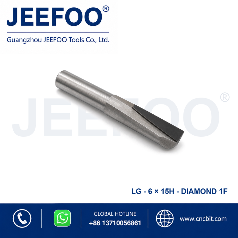 用于 CNC 铝材加工的 6×15 PCD 铝用直刀