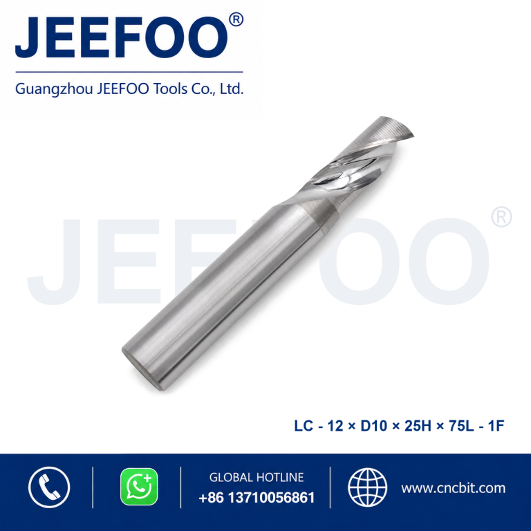 精密 CNC 铣削用 12x10x25x75 铝用单刃立铣刀