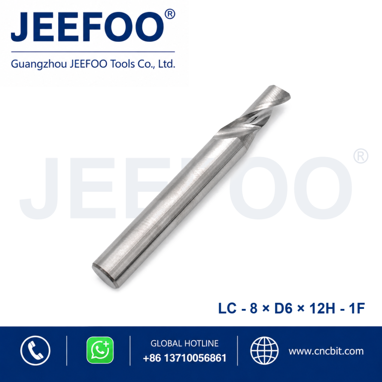 用于 CNC 铝材加工的 8x6x12 铝用单刃立铣刀