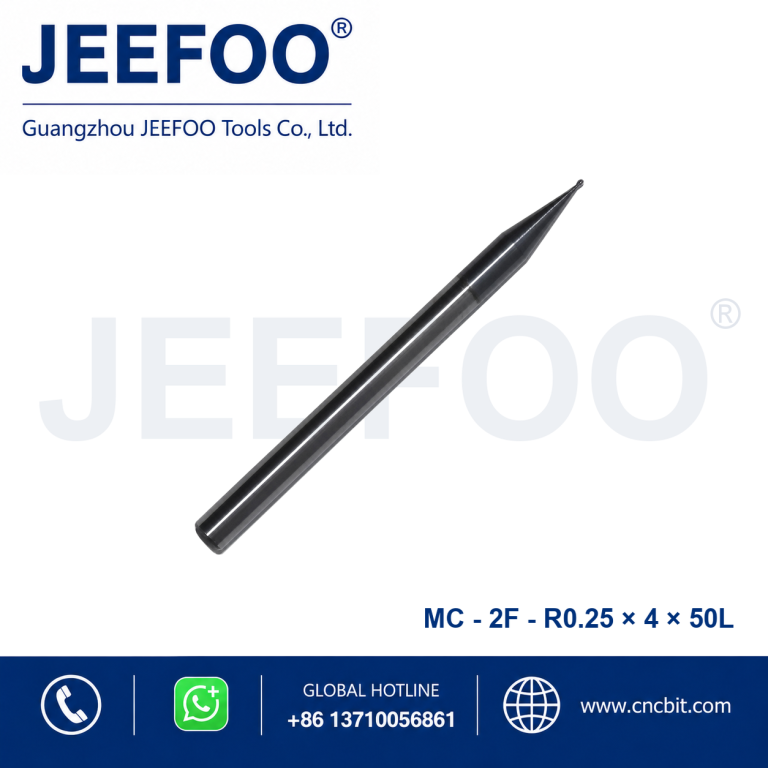 用于 CNC 金属加工的 2FxR0.25x4x50L 整体硬质合金球头立铣刀