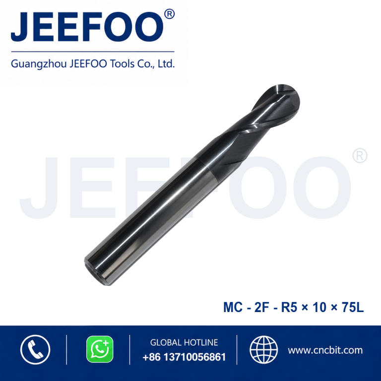 用于 CNC 金属加工的 2FxR5x10x75L 整体硬质合金球头立铣刀