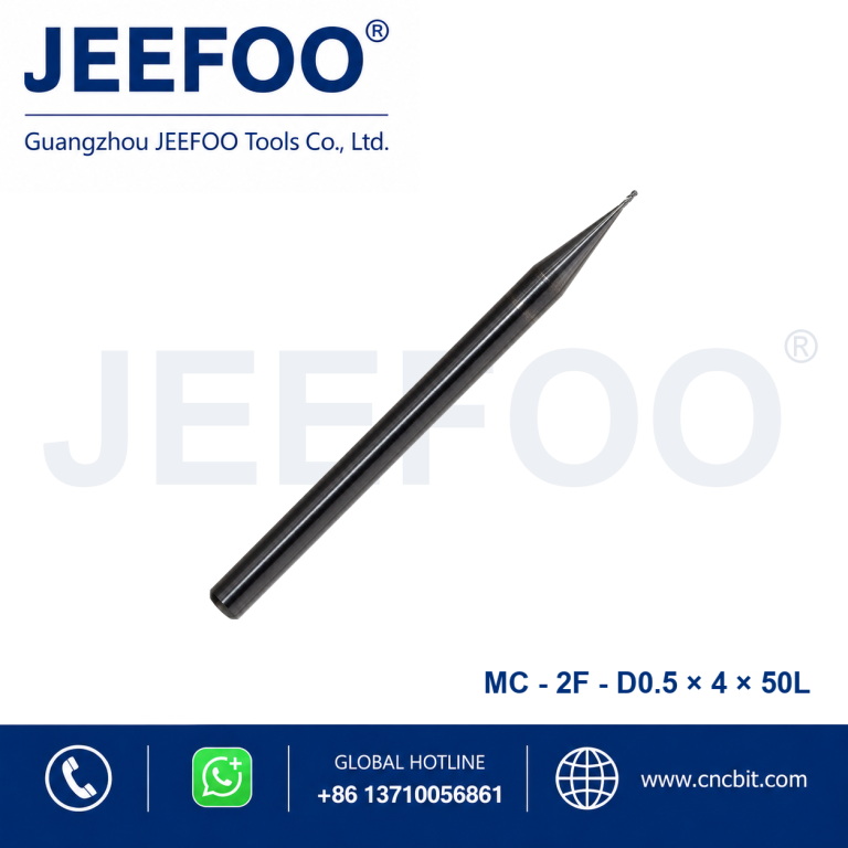 用于 CNC 金属加工的 2Fx0.5x4x50L 整体硬质合金球头立铣刀