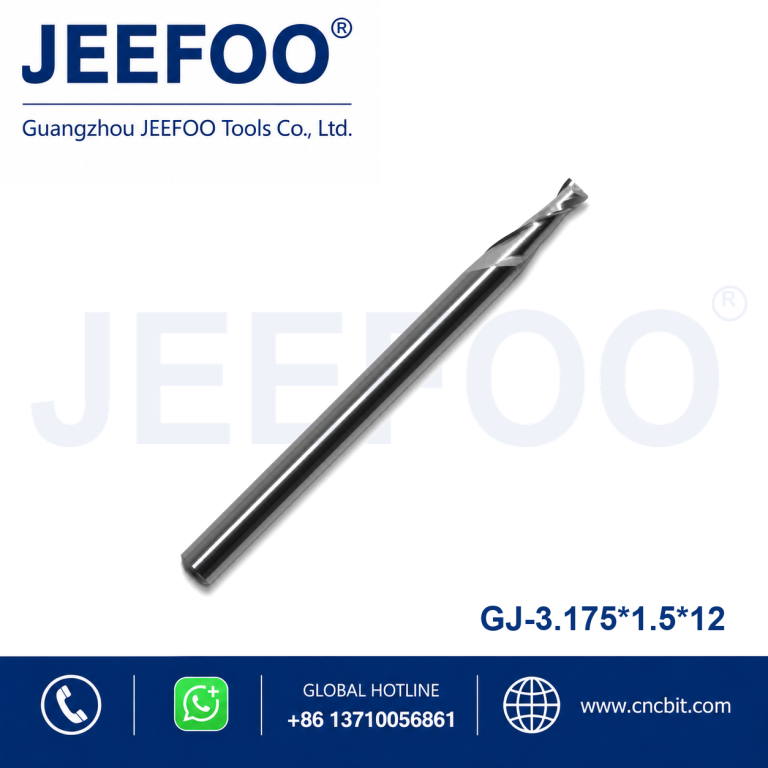 3.175x1.5x12 Two Spiral Flute Bits - Two Flutes Sprial Bit Carbide End Mills/ CNC Cutting Tools/ CNC Router Bit For Engraving Machine product image