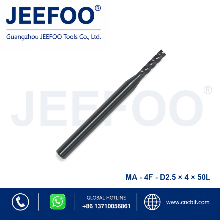 用于 CNC 金属加工的 4Fx2.5x4x50L 整体硬质合金平底立铣刀