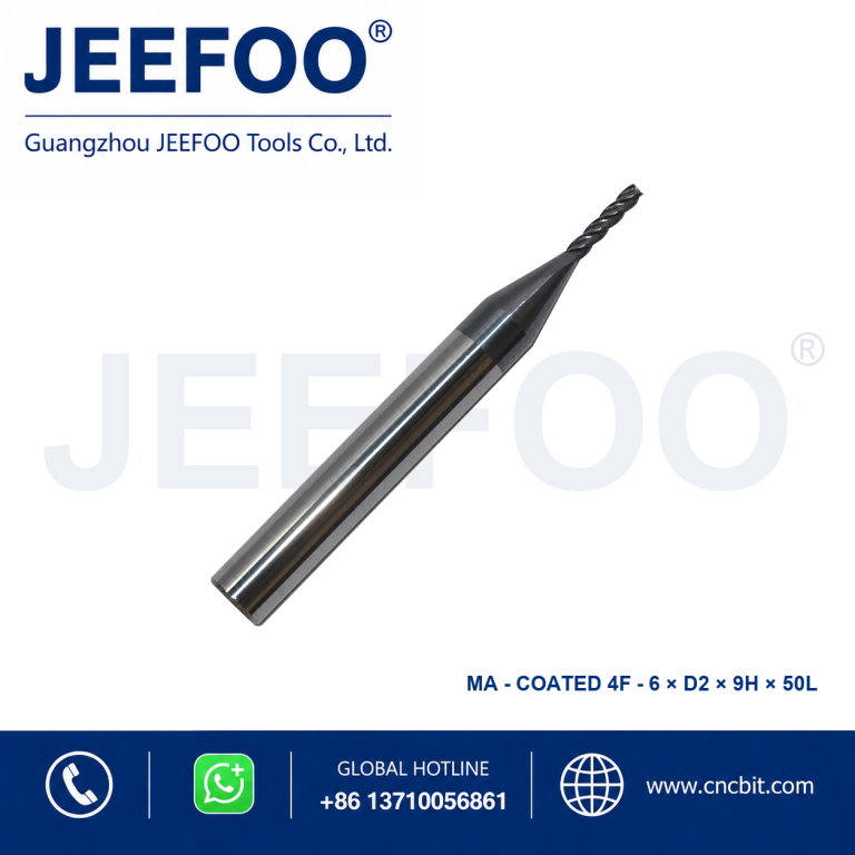 用于 CNC 金属加工的 Coatedx6x2x9x50L 整体硬质合金平底立铣刀
