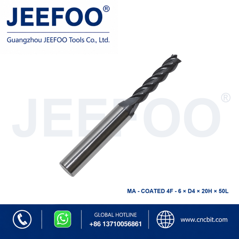 用于 CNC 金属加工的 Coatedx6x4x20x50 整体硬质合金平底立铣刀